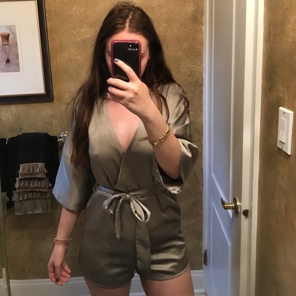 Urban Outfitters Pants - Silk Romper - Six Crisp Days